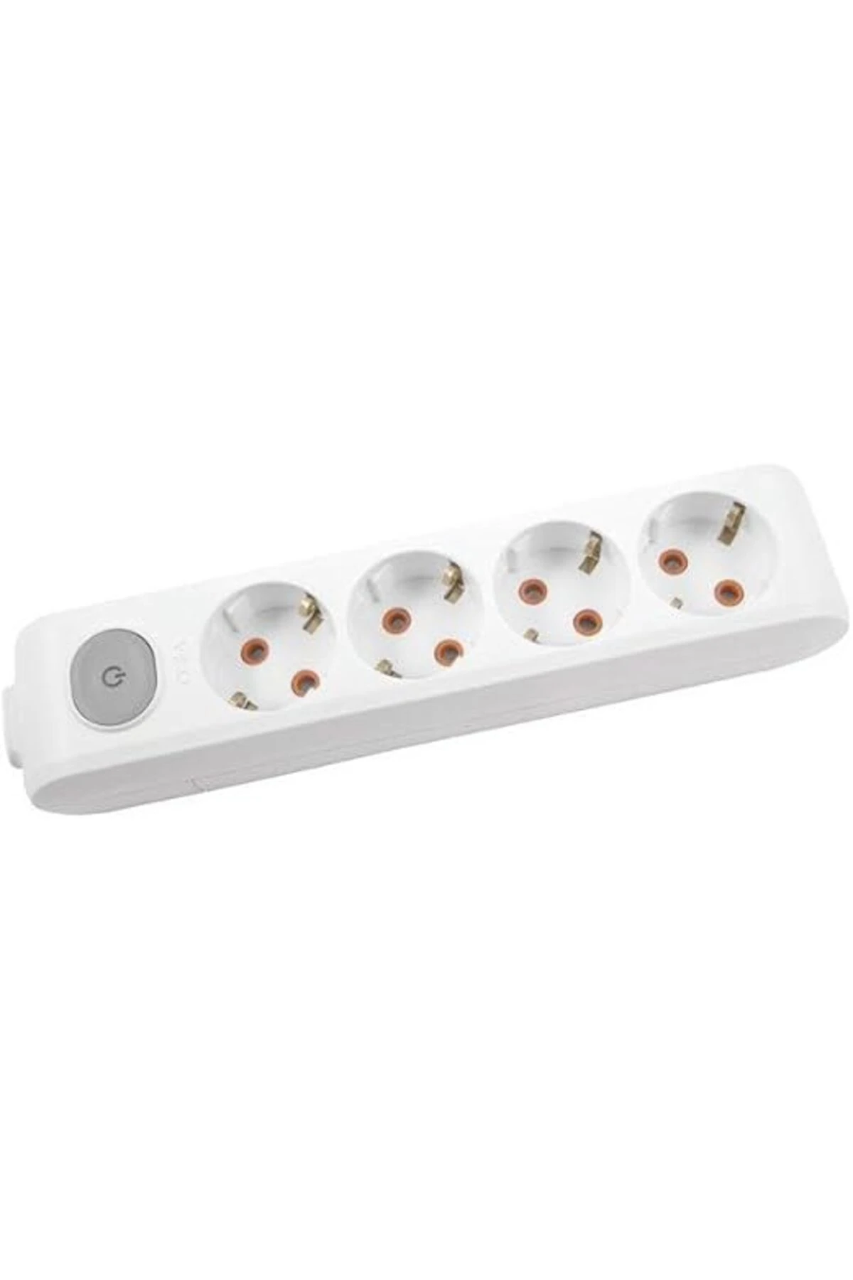 Multi-let Dörtlü Priz Anahtarlı Topraklı Klemensli Çocuk Korumalı -beyaz