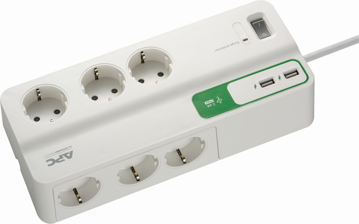 APC 6'lı Akım Korumalı Priz + 2 USB Hızlı Şarj, PM6U-GR