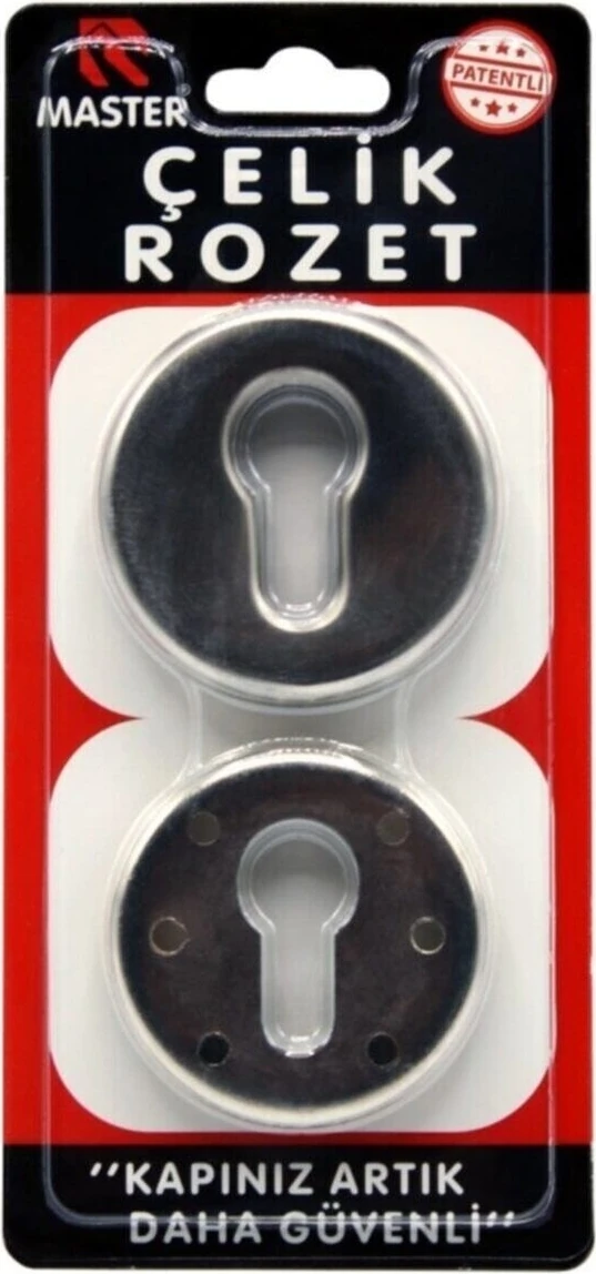 6 Vidalı Çelik Rozet Saten