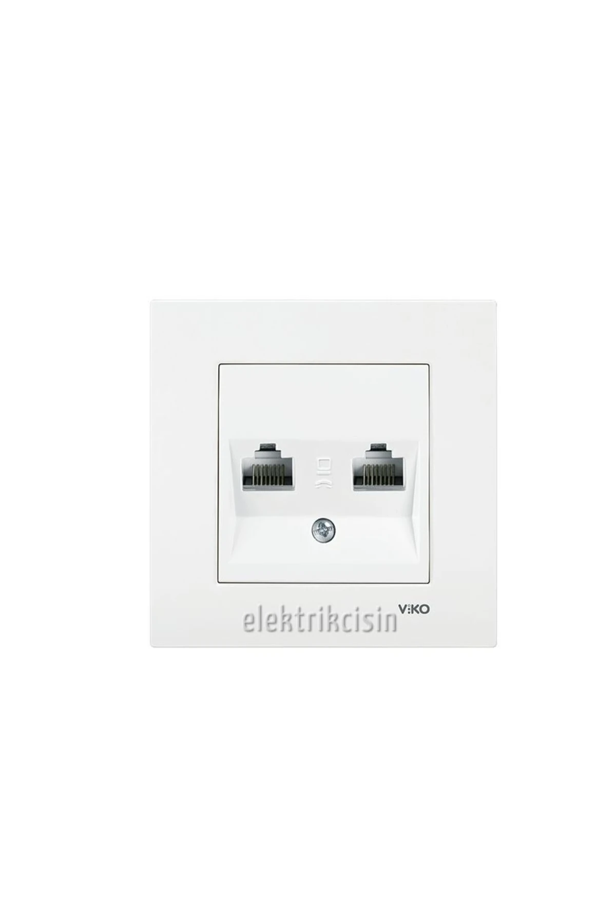 Karre Beyaz Ikili Data Prizi (rj45) (2*cat6) (çerçeve Dahil) 12 Adet