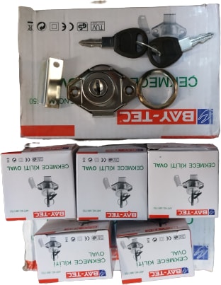 Paket Adeti 12 Adet  Çekmece Kilidi Oval