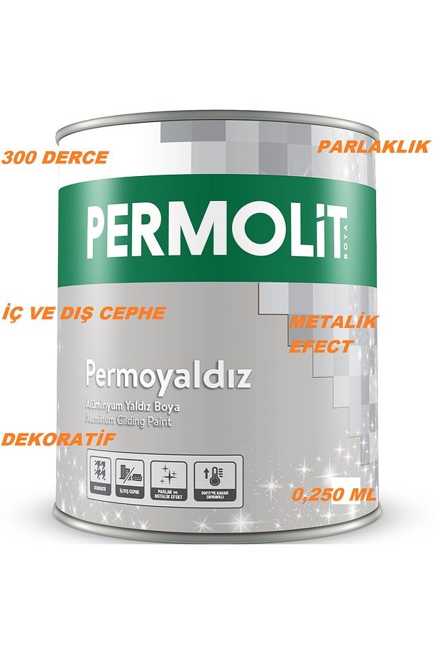 Permoyaldız Yaldızlı Boya Aliminyum 0.250lt
