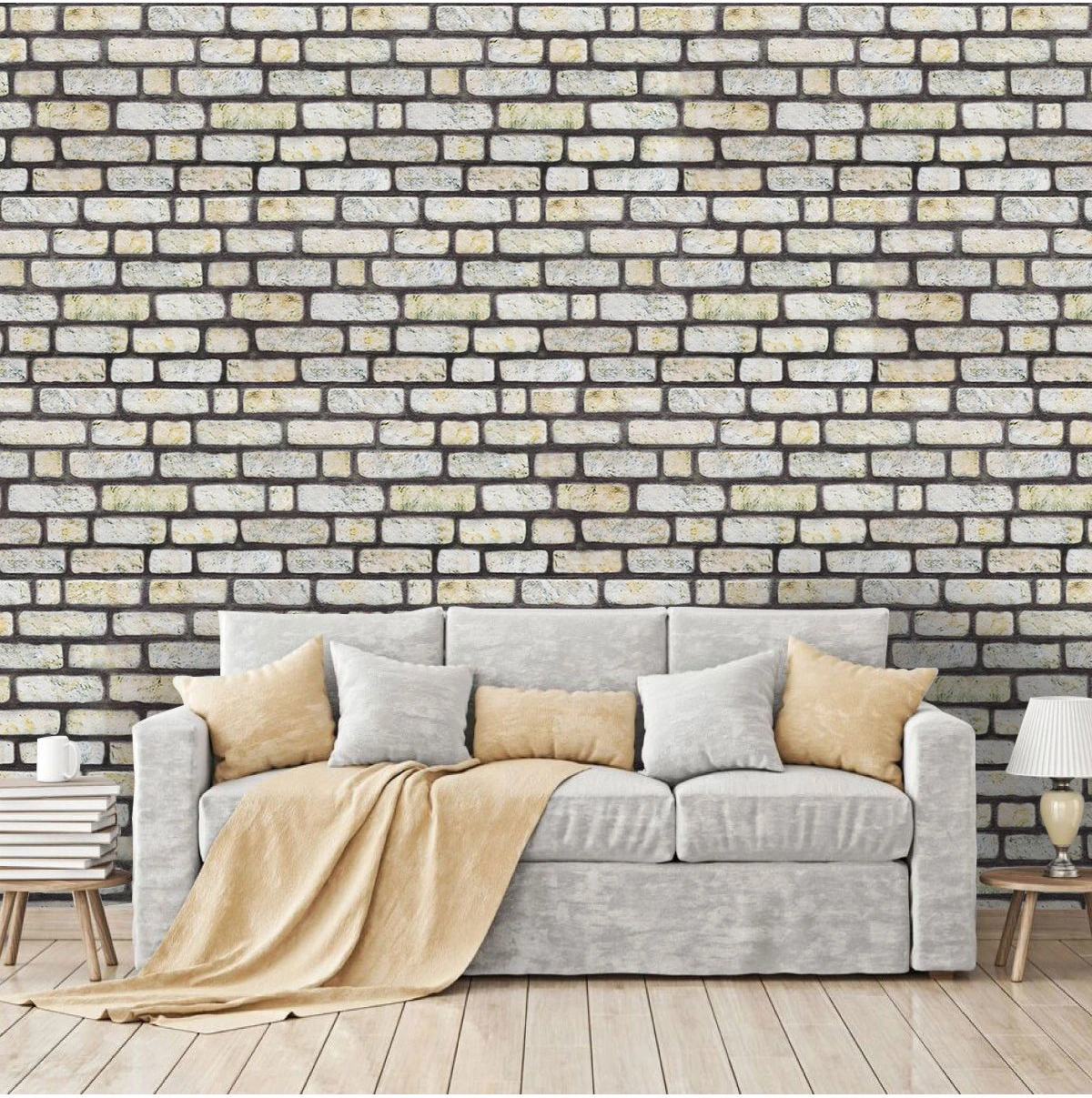 5 Adet (2,5m2) x Tuğla Desenli 3 Boyutlu Renkli Strafor Köpük Duvar Kaplama Paneli (BR-518)