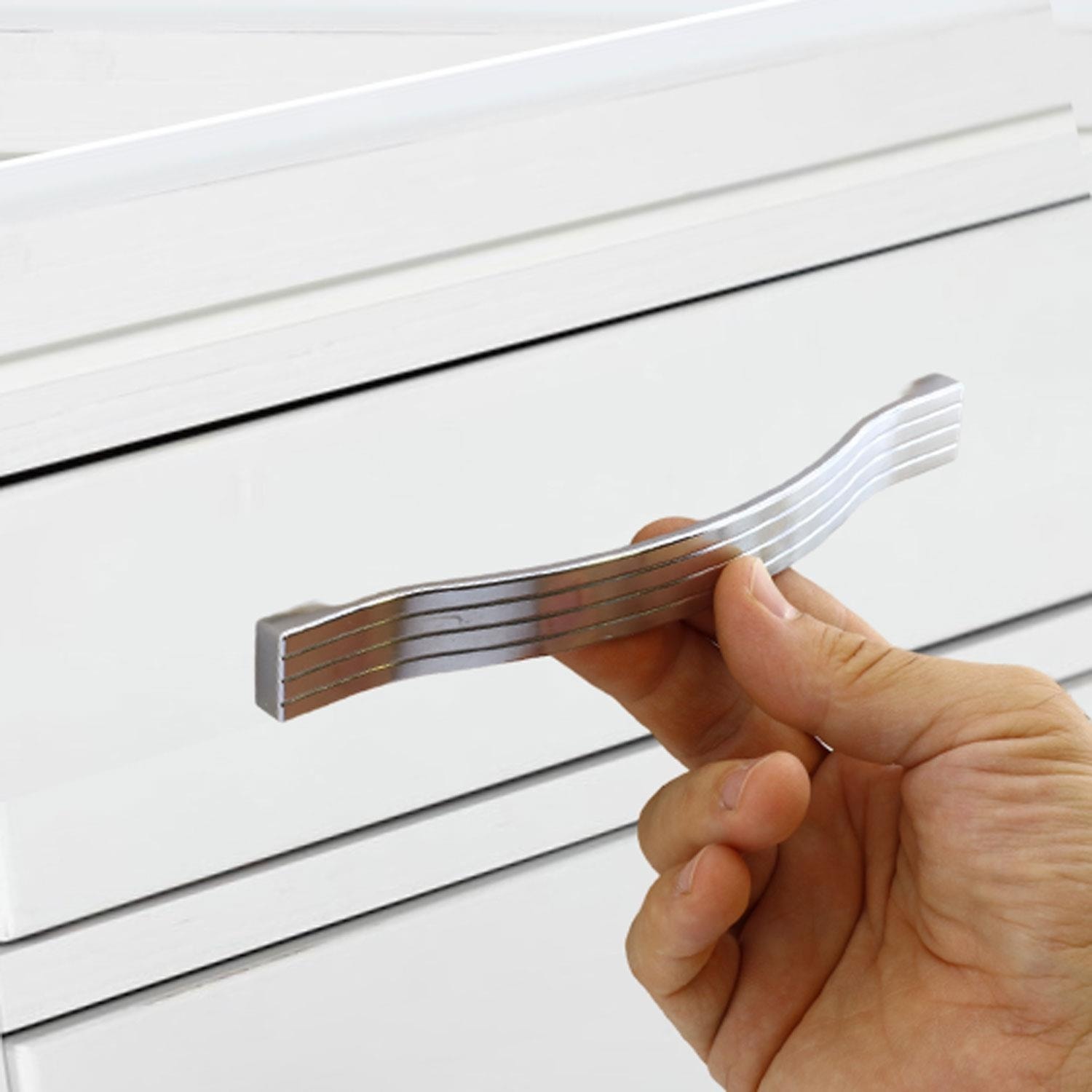 Akasya Metal Mobilya Mutfak Dolabı Çekmece Kapı Dolap Kapak Kulpu Kulbu Krom 160 mm Kulp
