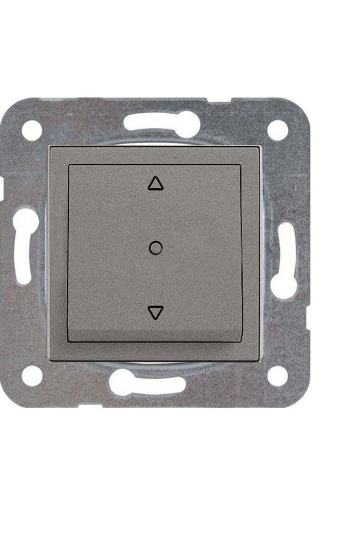 LİNNERA MEK.TUŞ TEK TUŞLU JALUZİ ANAHTARI (VİDALI) ANTRASİT