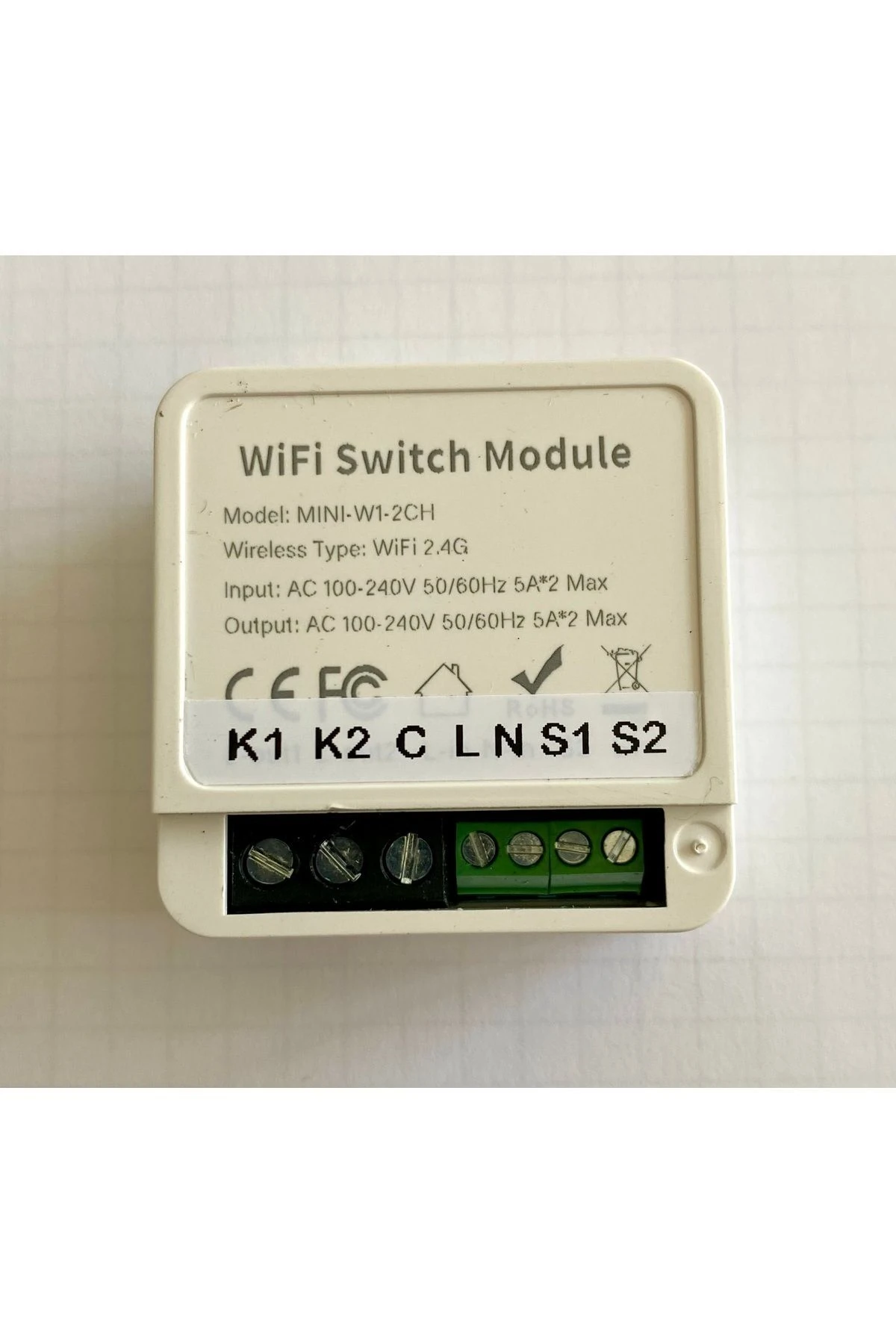 Aubess Akıllı Anahtar 2 Çıkış Panjur Kepenk vs Kontrol ( Kuru Kontak )