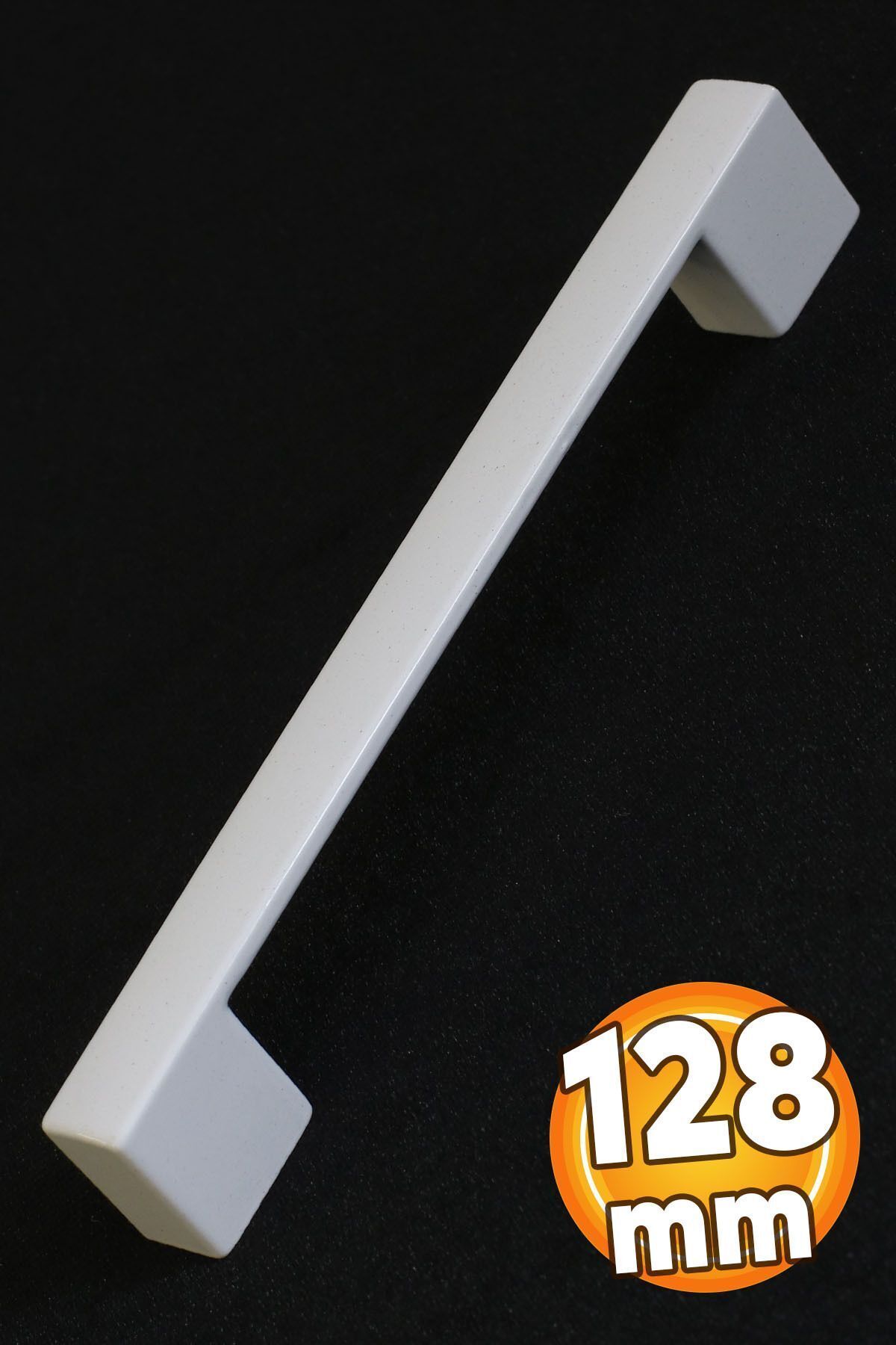 BADEM10 Gölcük Düz Mobilya Mutfak Dolap Çekmece Dolabı Kapak Metal Kulpu Kulbu Kulpları Beyaz 128 Mm-12.8 Cm