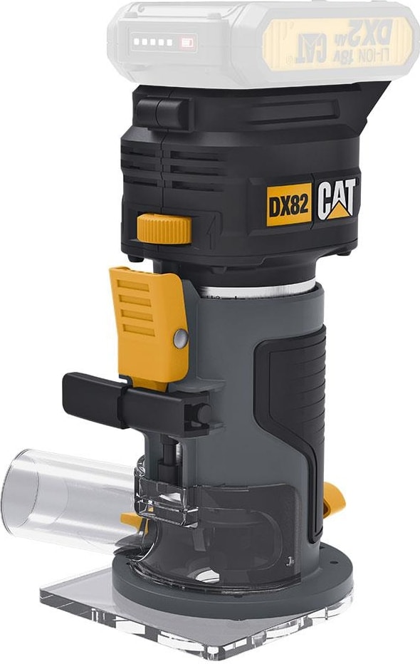 CAT DX82B.3 18VOLT Şarjlı Kömürsüz 6mm Devir Ayarlı Profesyonel Avuç Içi El Frezesi Formika Tıraşlama (Akü Dahil Değildir)