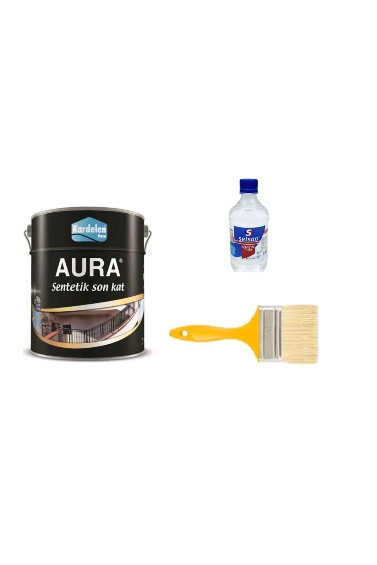 Sentetik (ahşap-demir-metal) Boya Seti Krem 1 Kg