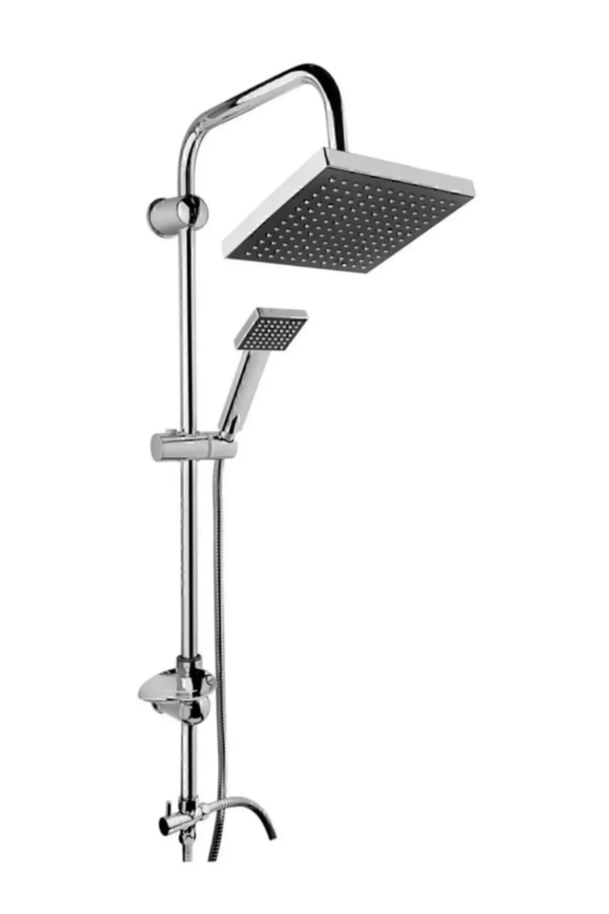 Local Yeni Nesil Robot Yağmurlama Tepe Duş Başlığı Seti Aç Kapa Banyo Bataryası Gümüş