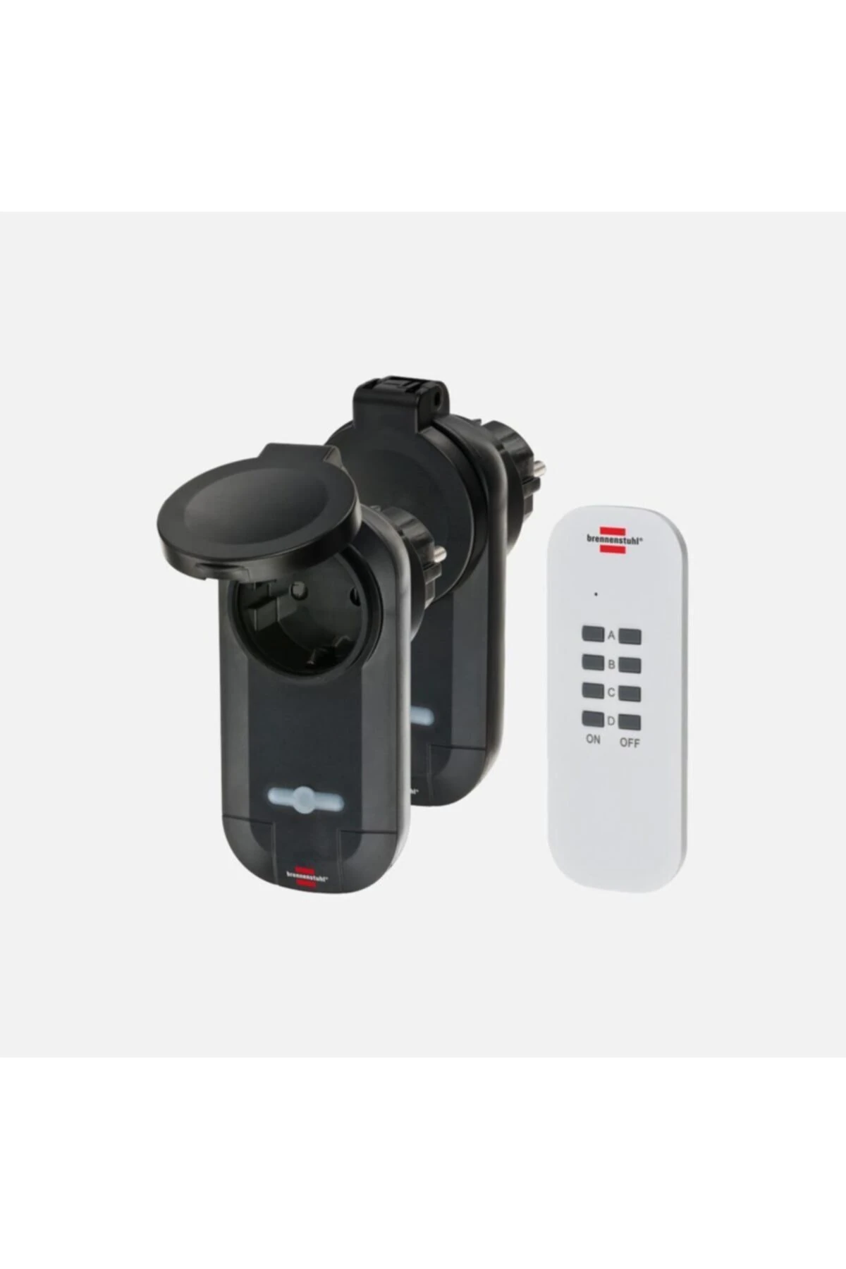 Siyah Comfort Line 2’li Uzaktan Kumandalı Priz Set