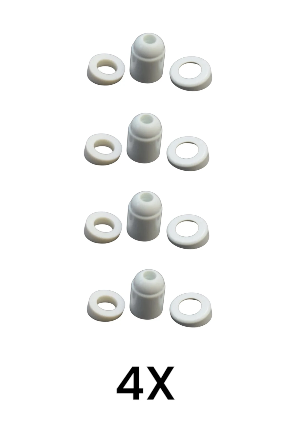 4 Adet Taharat Çubuğu Ucu Plastik Beyaz Taharet Borusu Ucu Perletörü Aparatı Rezervuar İç Takım