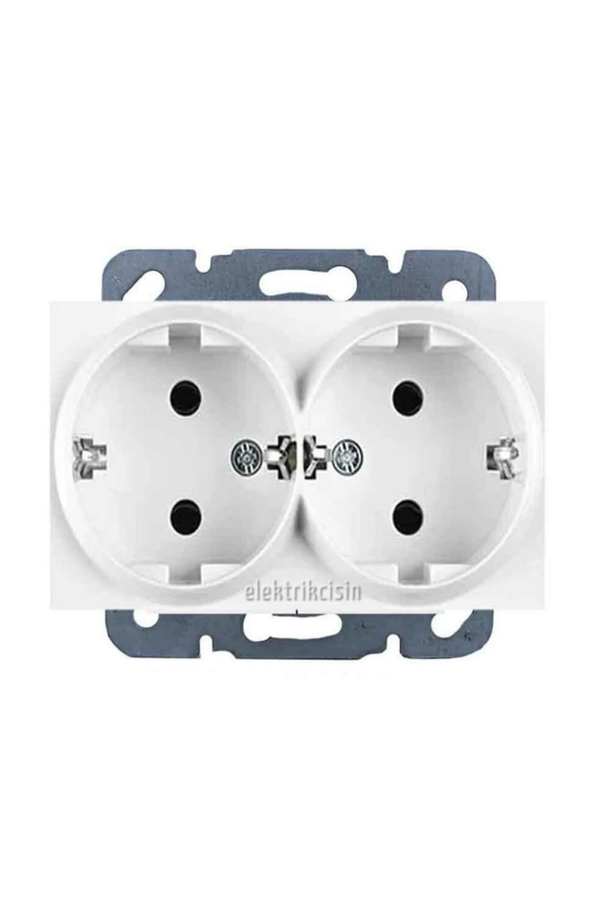 Meridian Beyaz Ikili Sıva Altı Topraklı Priz (çerçeve Hariç) 10 Adet