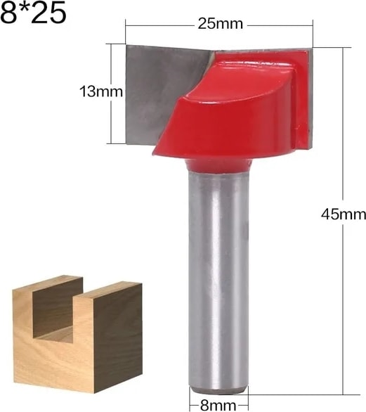 8X25 8mm Shank Temizleme Alt Freze Uçları Çapı Karbür Kesiciler Ahşap Araçları Freze Kesici Ağaç Işleme Yüzey Planya Yönlendirici (Yurt Dışından)