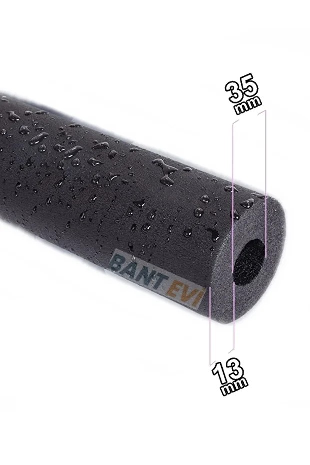 Kauçuk Boru İzolasyonu 1" İç Çap 35mm, 13mm Et Kalınlık, 2metre Boru Kılıfı