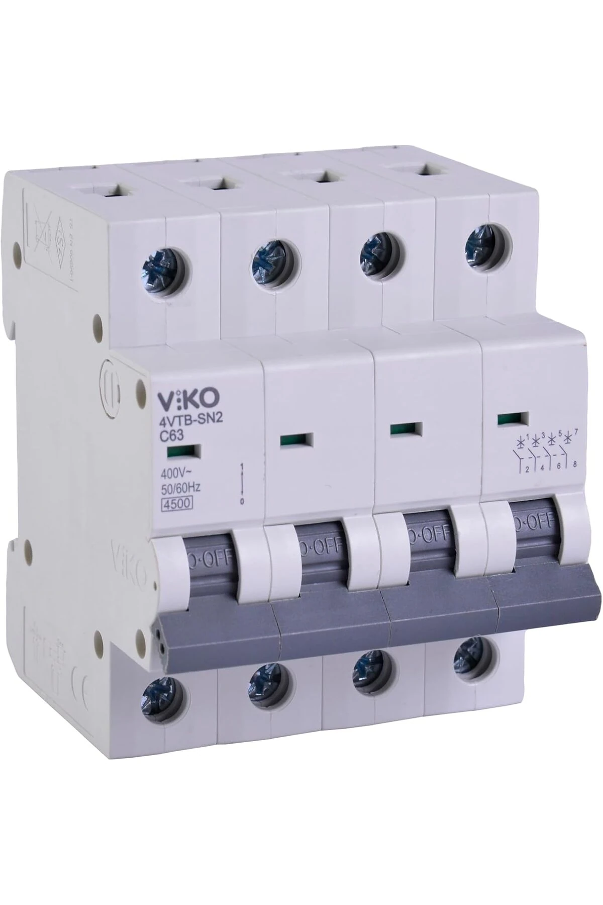 modascope 4VTB-4C63 Otomatik Sigorta 4,5kA C Tipi 4 Kutup 63A trendyglow 1112232