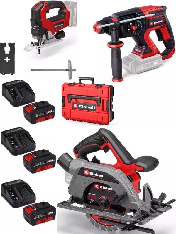 Tp-Hd 18/22 D Bl Matkap Tp-Cs 18/165 Li Bl Daire Testere Tp-Js 18/135 Bl Dekupaj 3X4.0AH Kömürsüz Set