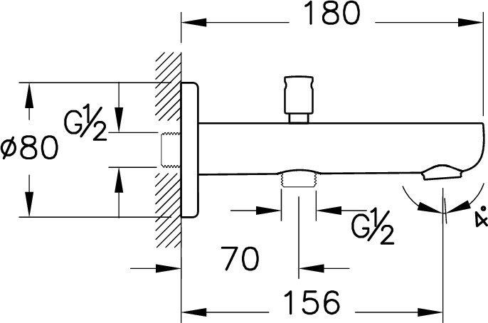 Root Round A4312636 Çıkış Ucu El Duşu Çıkışlı, Mat Siyah