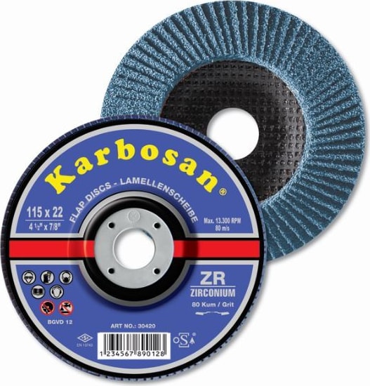 KARBOSAN Flap Zirkonyum 115X22 Mm 100 Kum