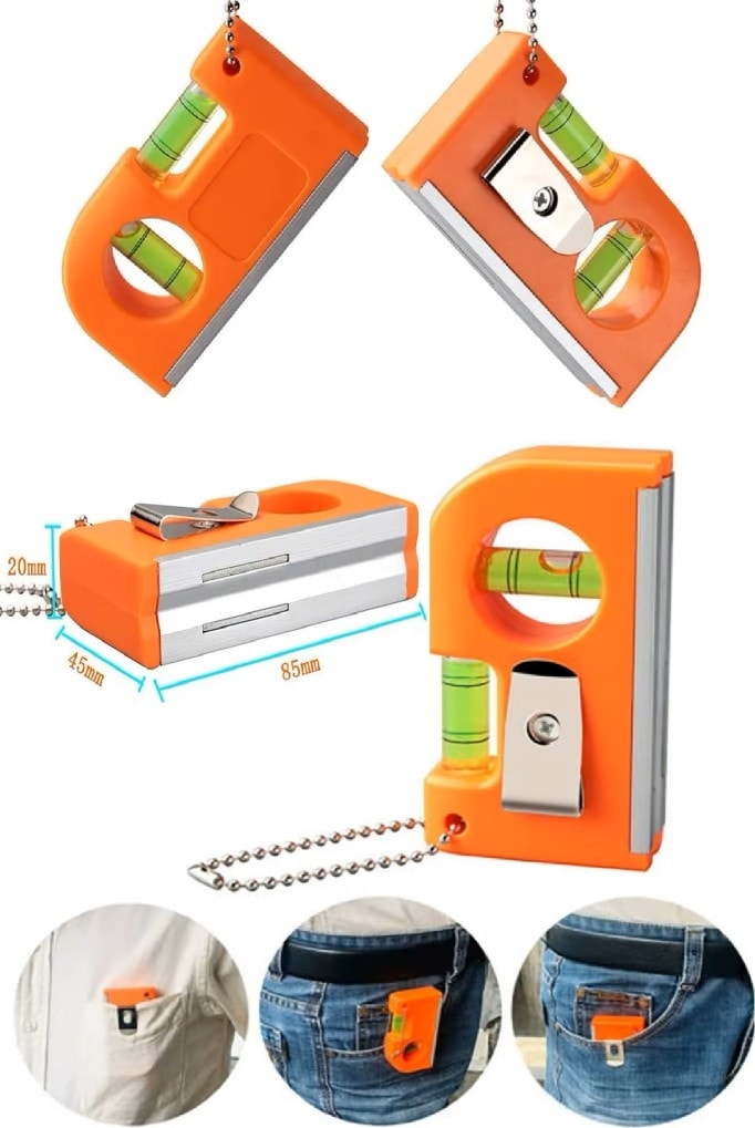 Su Terazisi Mini Eğim Ölçen Terazi Mıknatıslı Çok Amaçlı Ölçüm 22 cm Yüzey Ölçümü