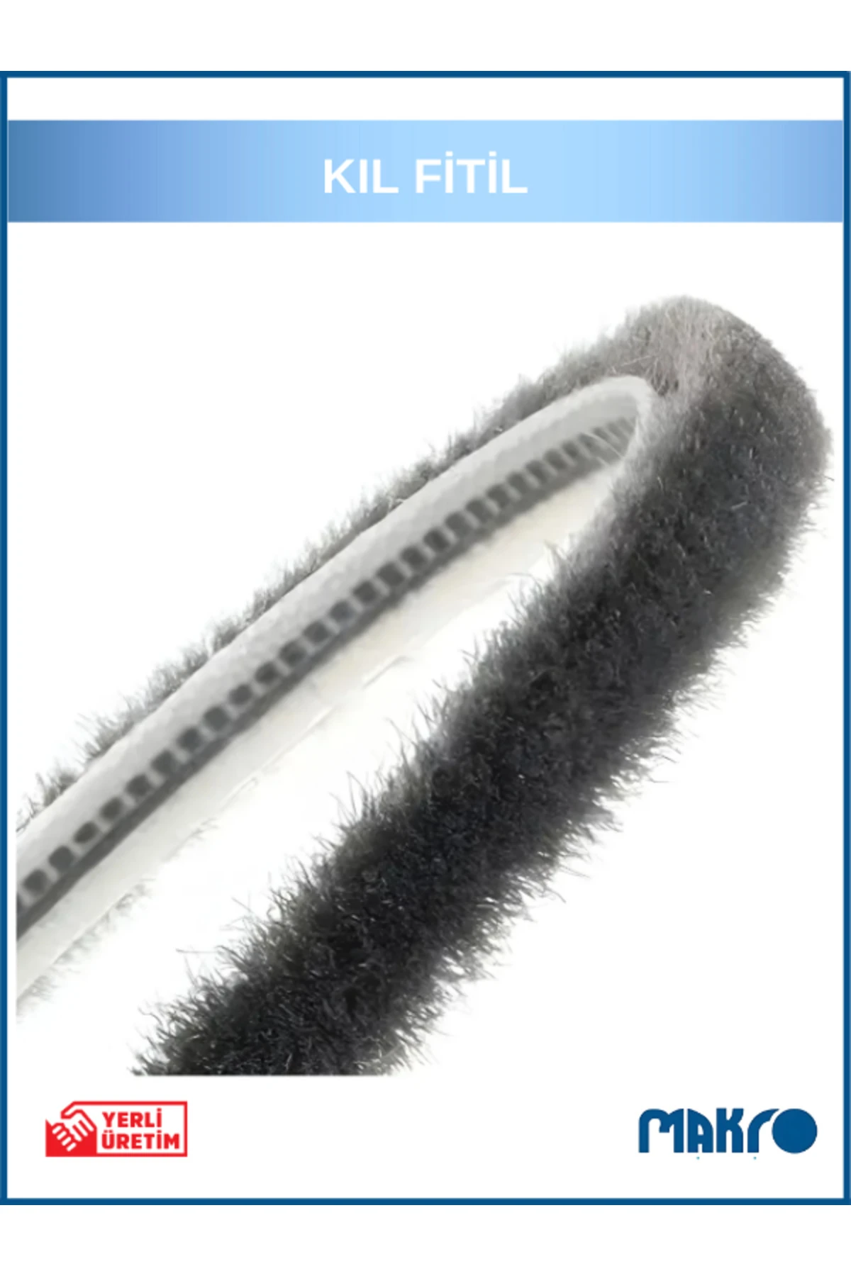 Alüminyum Pvc Kapı Pencere Cam Balkon Kıl Fitili En 6,7mm - Kıl Uzunluğu: 6mm - RULO - 350 METRE