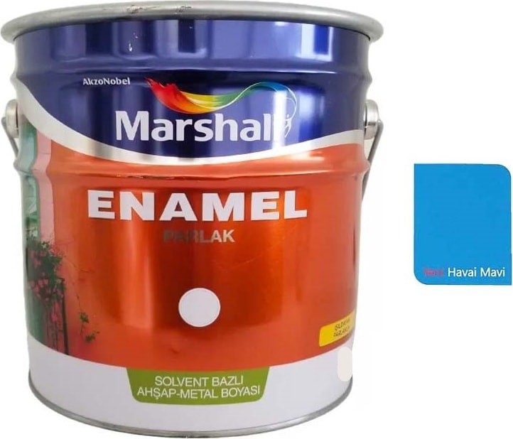 Enamel Sentetik Parlak Yağlı Boya 15 Lt Yeni Havai Mavi