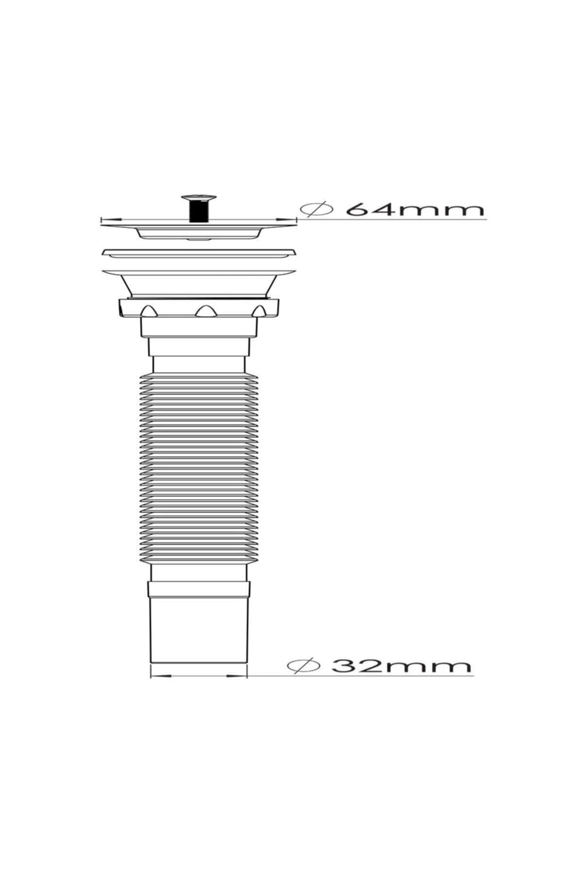 Körüklü Lavabo Sifonu 32 Mm Nova 1210
