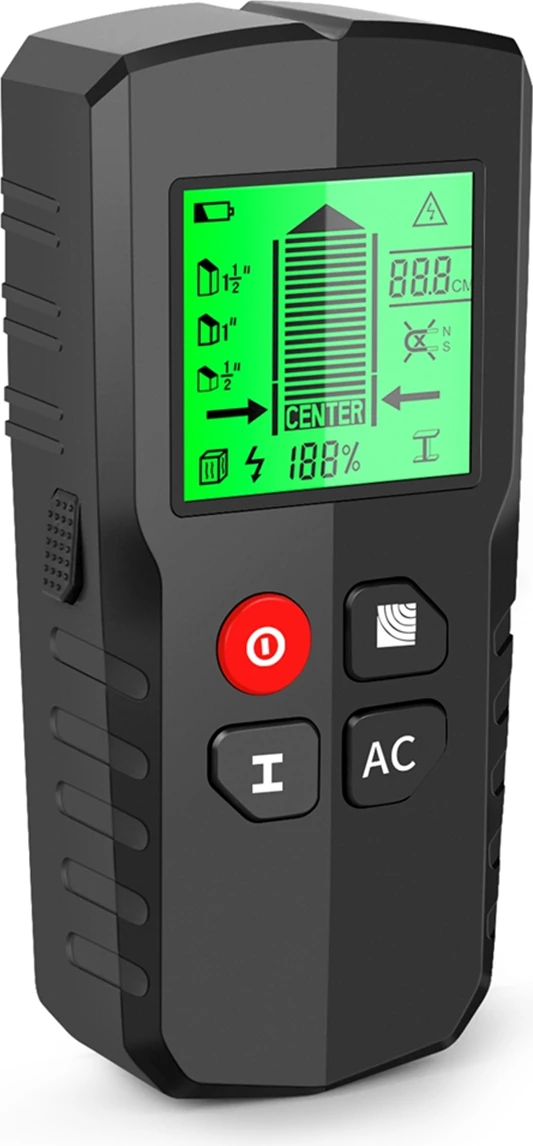 Saplama Bulucu Duvar Tarayıcı-5'i 1 Arada Duvar Dedektörü Elektronik Saplama Sensörü Boru Kirişi Kiriş Bulucu Kenar Merkezi Bulucu (Yurt Dışından)