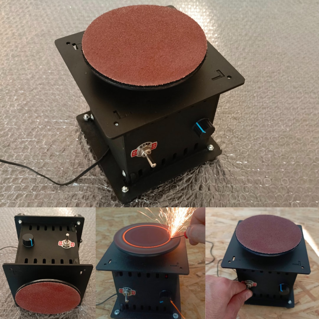 Cırt Disk Zımpara Makinesi 115MM 100W Hız Yön Ayarlı Makas Bıçak Bileme Ahşap Metal Hobi Marangoz