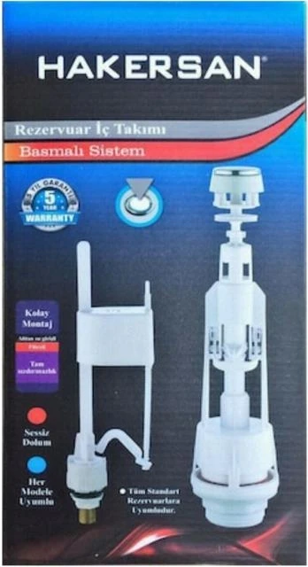 Klozet Rezervuar Basmalı İç Takım Pirinç Boru Girişi ile Kolay Montaj