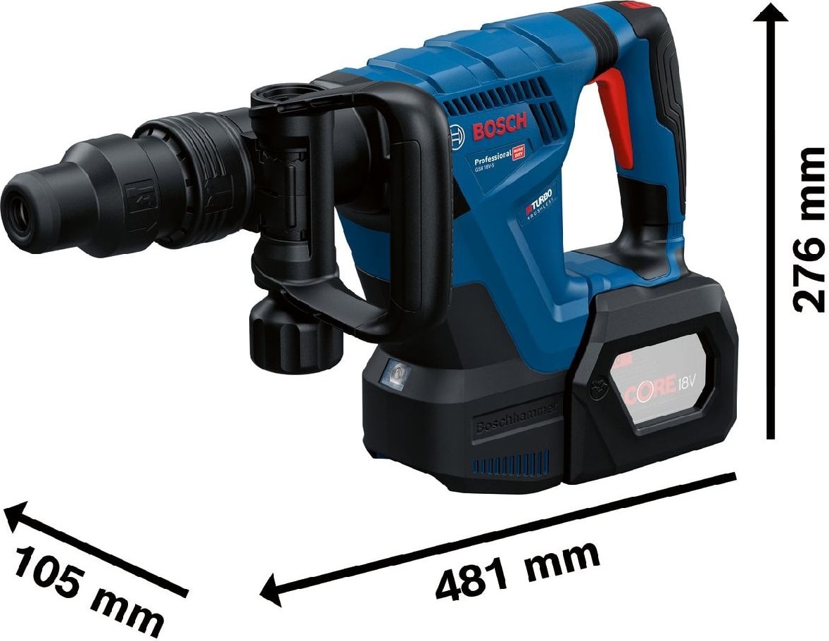 BOSCH GSH 18V-5 Professional SOLO (Akü ve Şarj Cihazı Dahil Değil) Akülü Kırıcı - 0611918200
