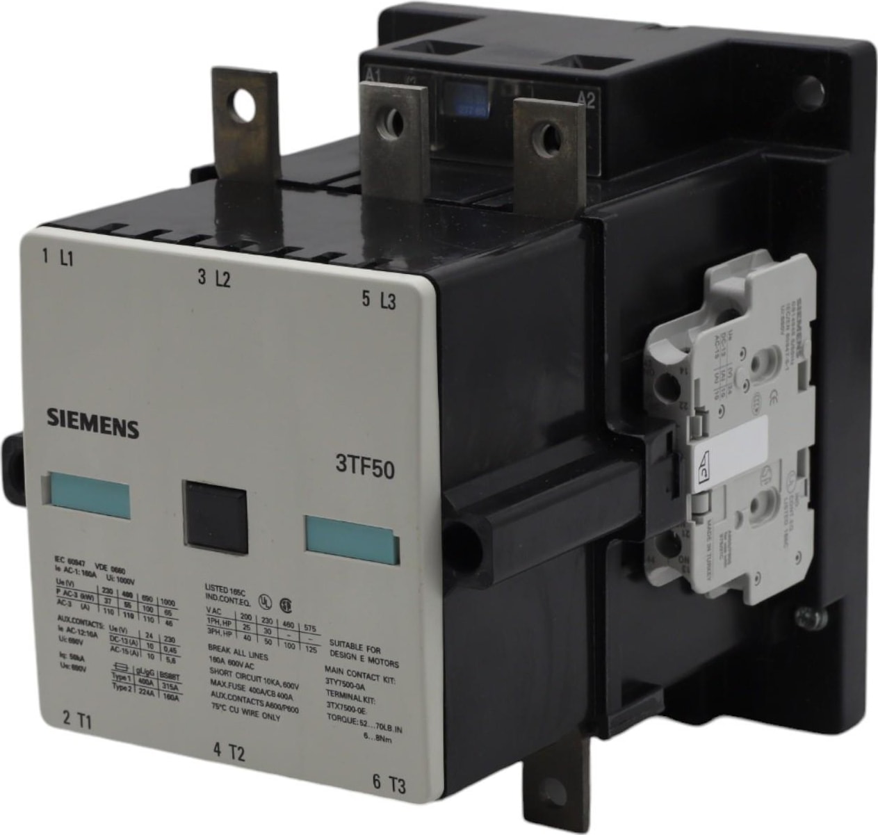 GÜÇ KONTAKTÖRÜ 3TF5022 55kW 400V 110A