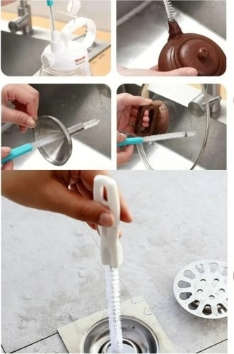 Petek Kalorifer Gider Lavabo Banyo Klozet Borusu Tıkanıklığı Açıcı Açma Temizleme Fırçası Teli