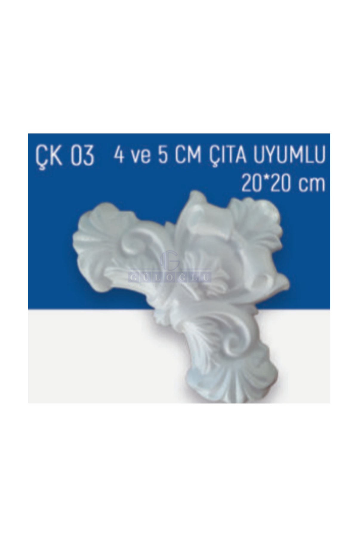 Desenli Çıta Köşesi Stropiyer - 4 Adet