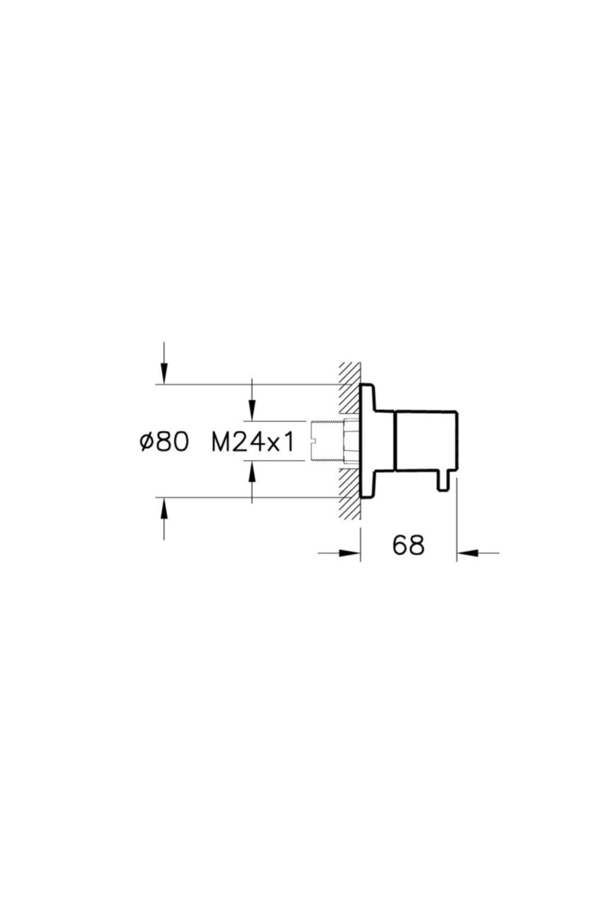 Origin A4145836 Ankastre Stop Valf, Sıva Üstü, Mat Siyah