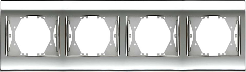 Panasonic Thea Blu Chrome + Beyaz Dörtlü Çerçeve
