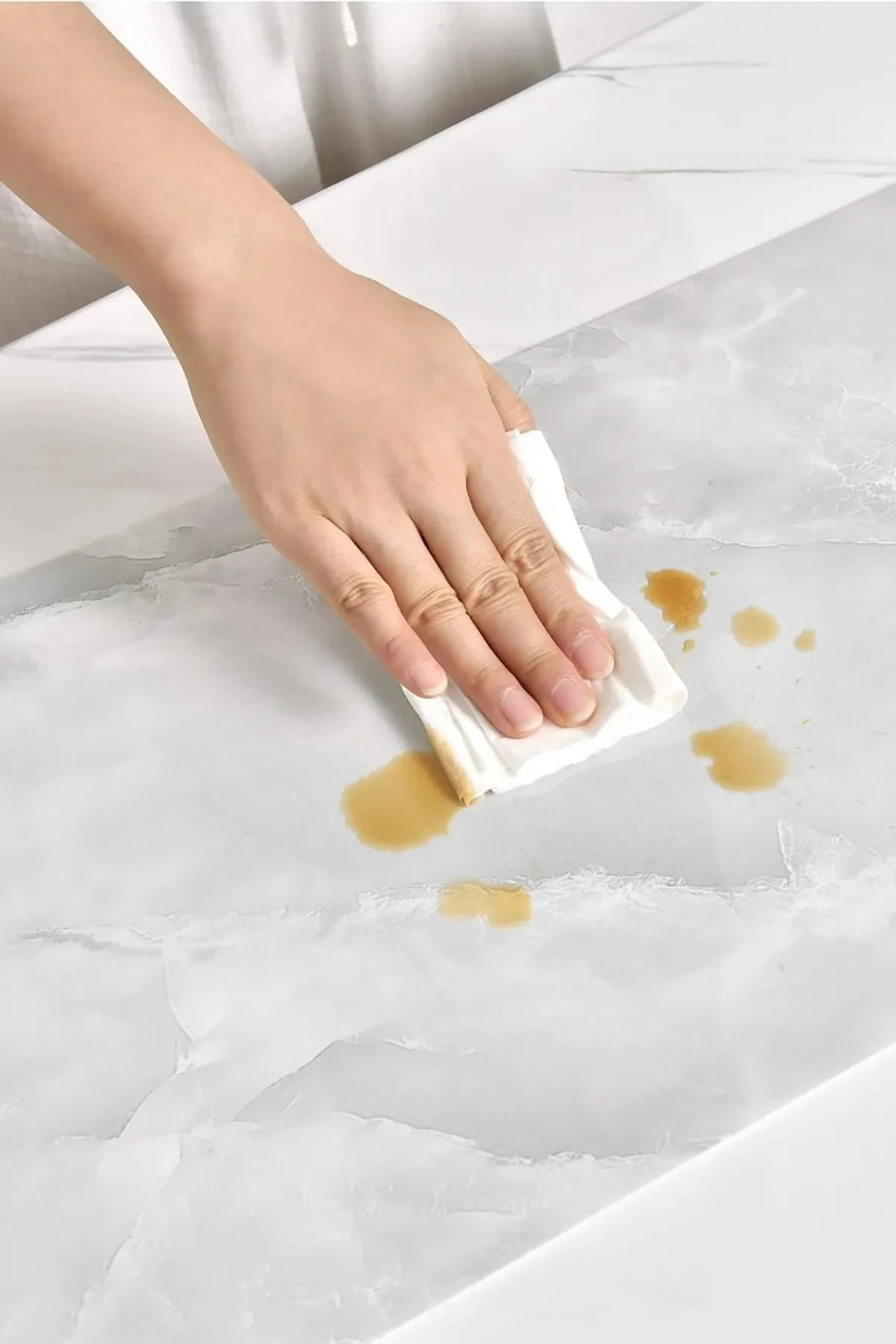 30x60 Cm Mermer Desenli Kendinden Yapışkanlı Mutfak Banyo Wc Kaplama Pvc Duvar Paneli