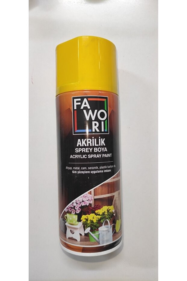 FAWORİ AKRİLİK SPREY BOYA KROM SARI 400ML