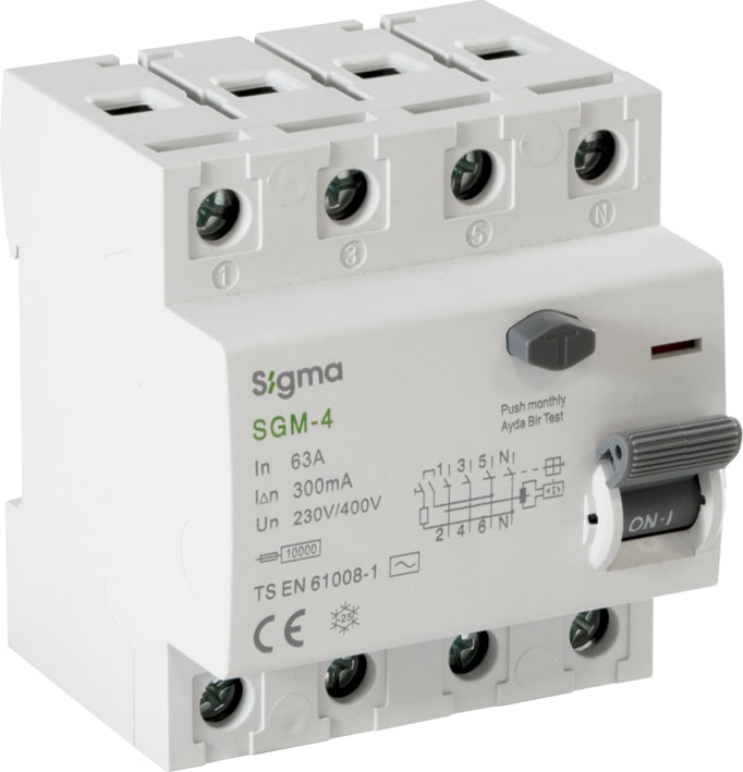 4X125A 30MA 10KA Kaçak Akım Koruma Şalteri