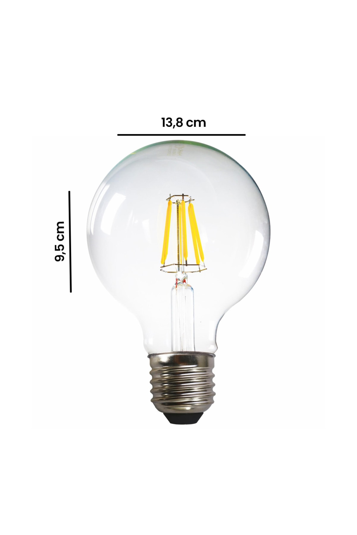 G95 6w Şeffaf Filament E27 Ampul - 2700k Gün Işığı