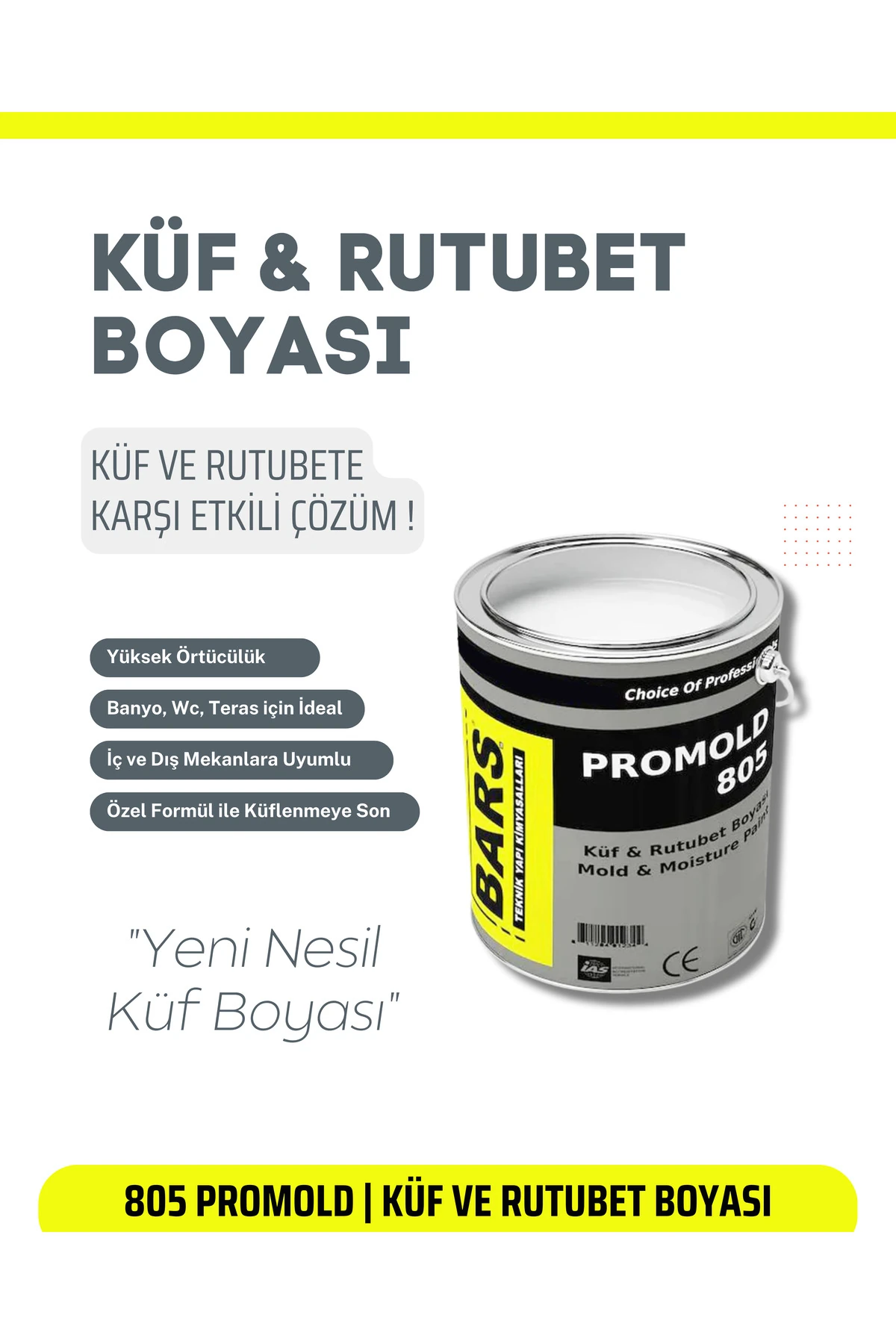 Küf Ve Rutubet Önleyici Boya – Nefes Alan, Anti Bakteriyel, Iç Dış Cephe Duvar Boyası