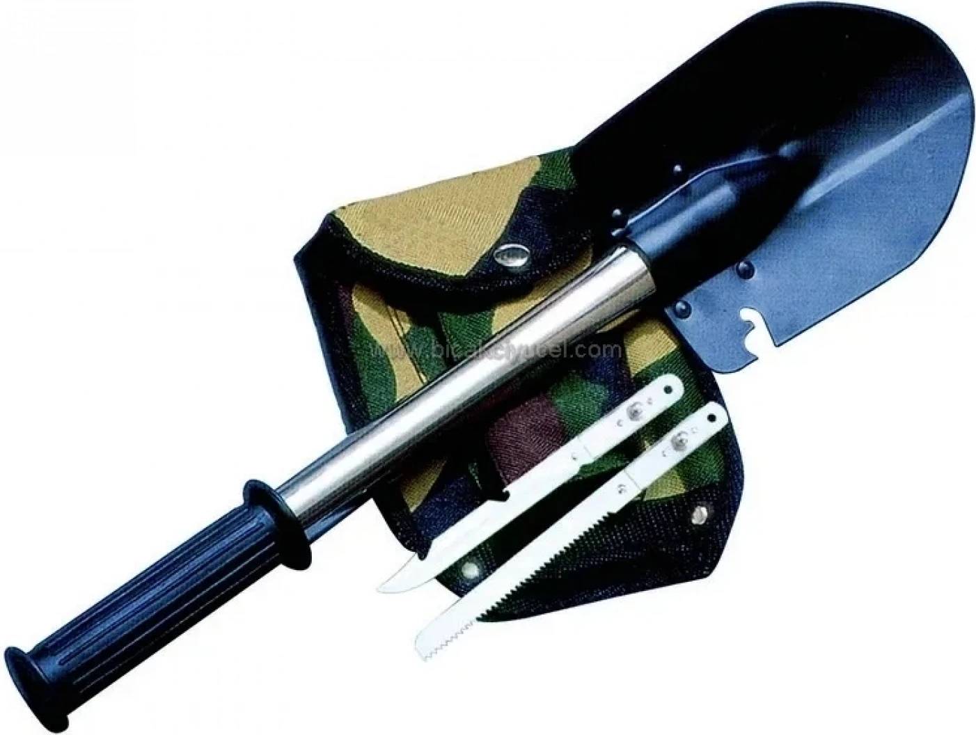 KPX14 4 Lü Kamp Seti - Bıçak, Testere, Kürek, Balta - Kılıflı