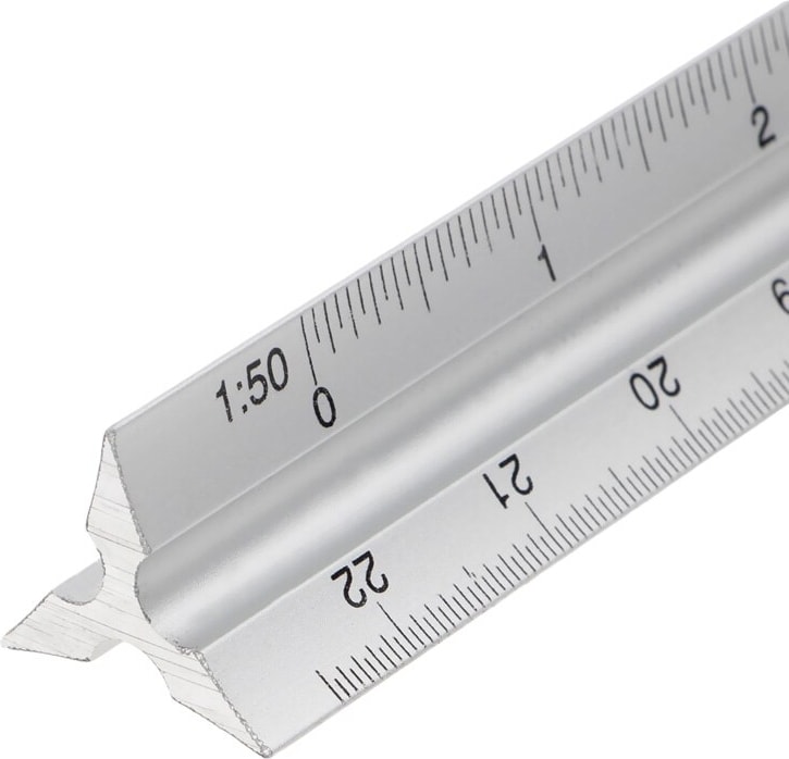 30CM Alüminyum Metal Üçgen Terazi Arcect Eneer Teknik Cetvel 12 (Yurt Dışından)