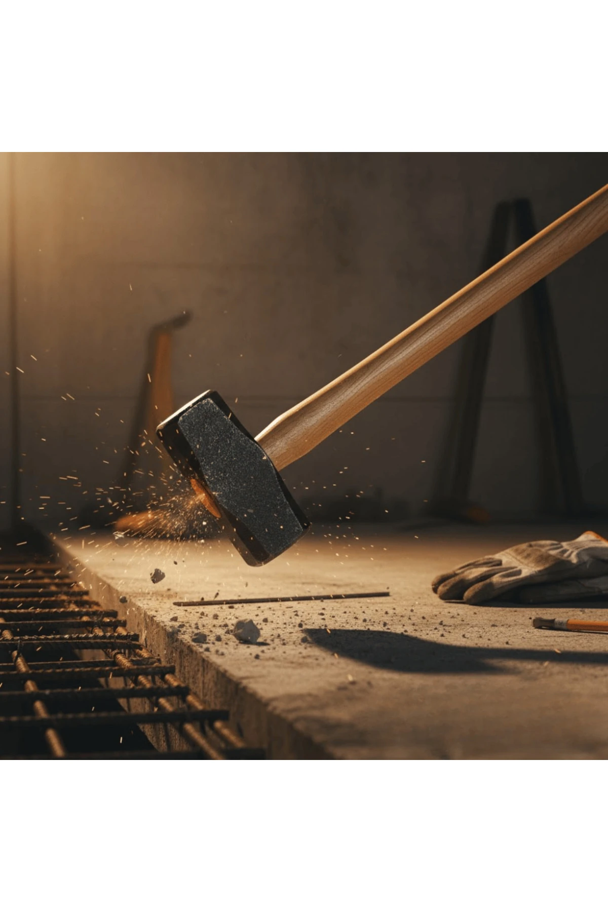 5kg Balyoz Başlığı Çelik Uçlu Yassı Çift Taraflı Kullanım Profesyonel Yıkım İnşaat Şantiye Sanayi