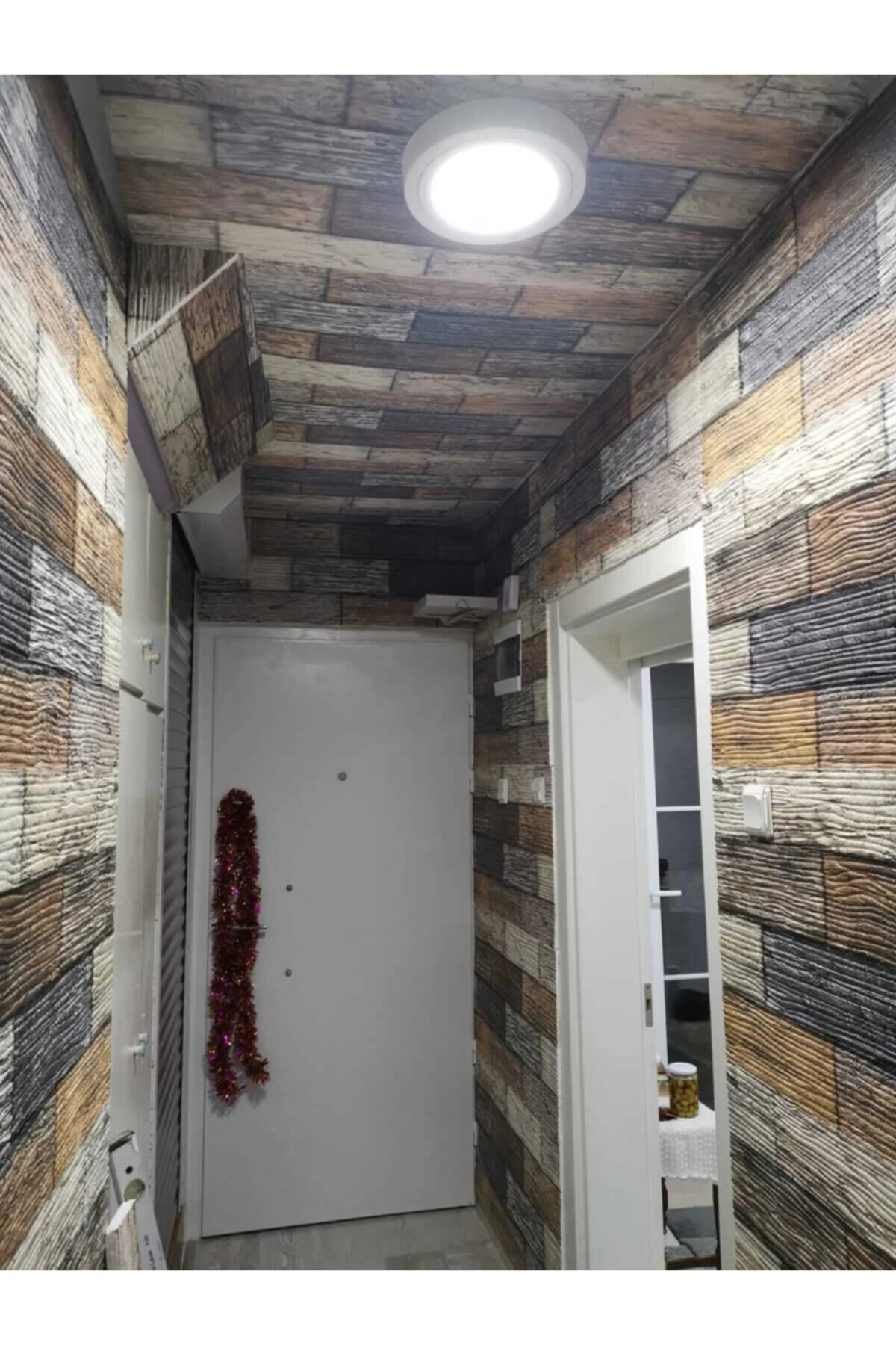 5 Adet X Ahşap Desenli 3 Boyutlu Renkli Strafor Köpük Duvar Kaplama Paneli (wd-702)