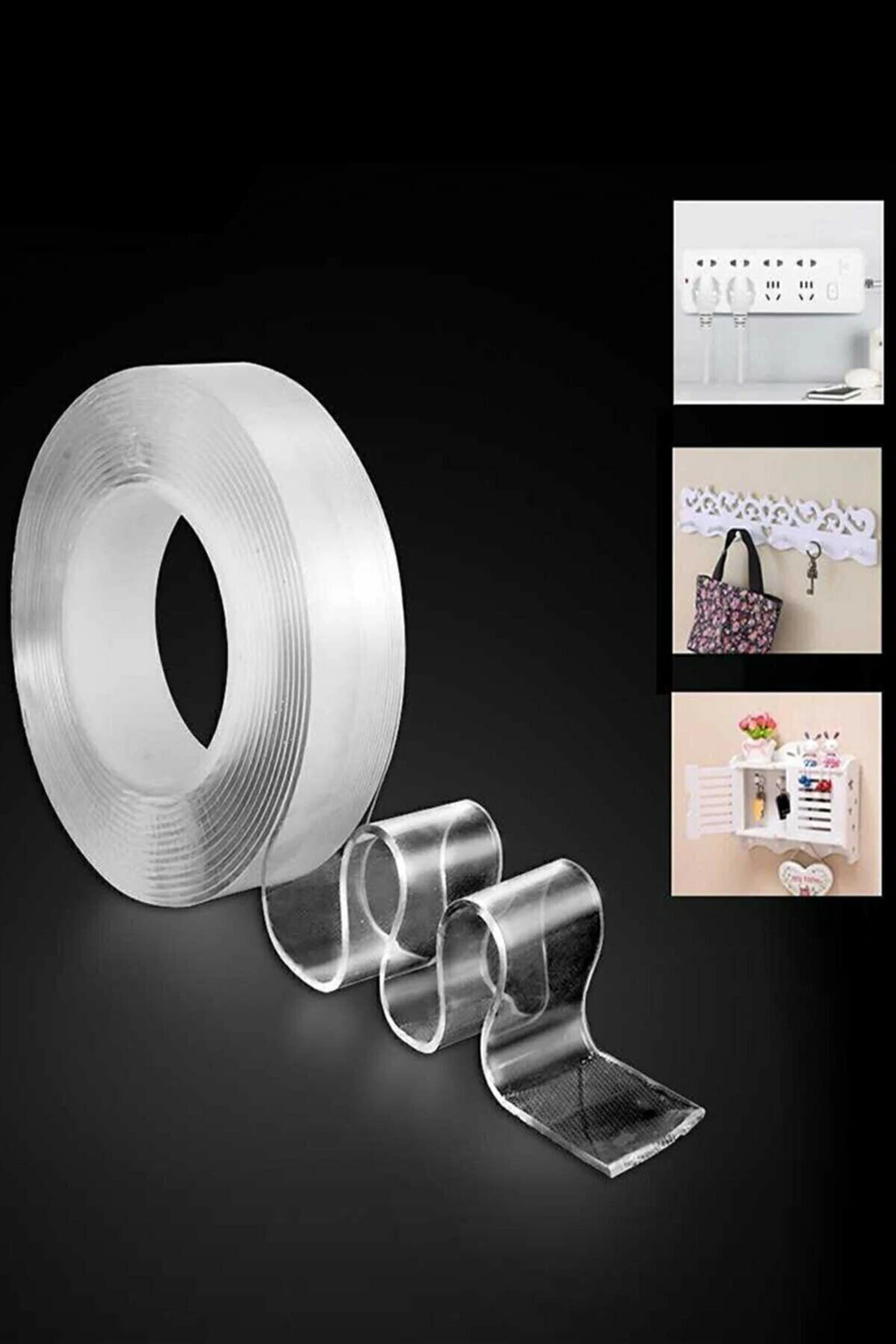 18mm 5 Metre Çift Taraflı Nano Teknolojili Süper Güçlü Bant Extra Güçlü Duvar Çerçeve Taşıyıcı