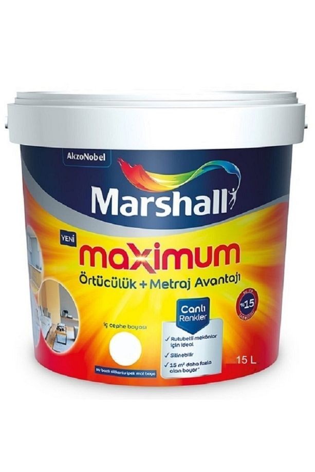 Maximum Su Bazlı Silinebilir Ipeksi Mat 15 lt / 20 Kg Badem Ezmesi