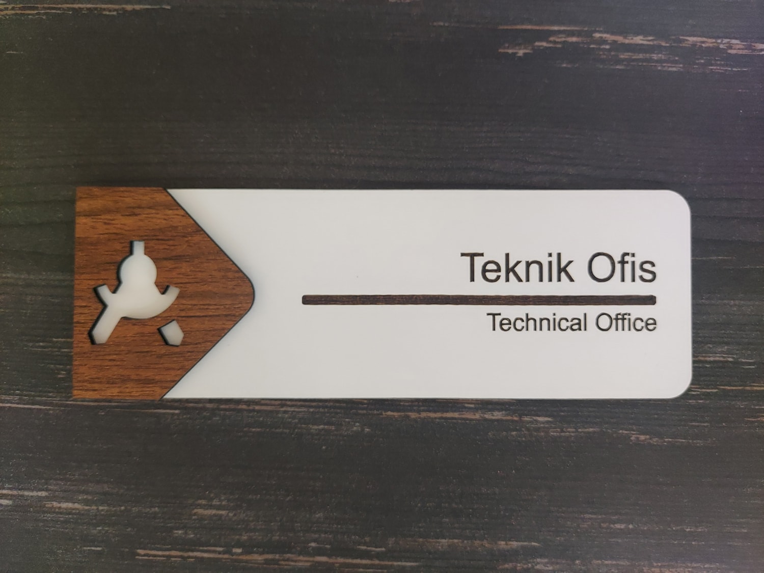 Teknik Ofis Ofis Oda Kapı İsimliği Yönlendirme Tabelası Levhası Kişiselleştirilebilir