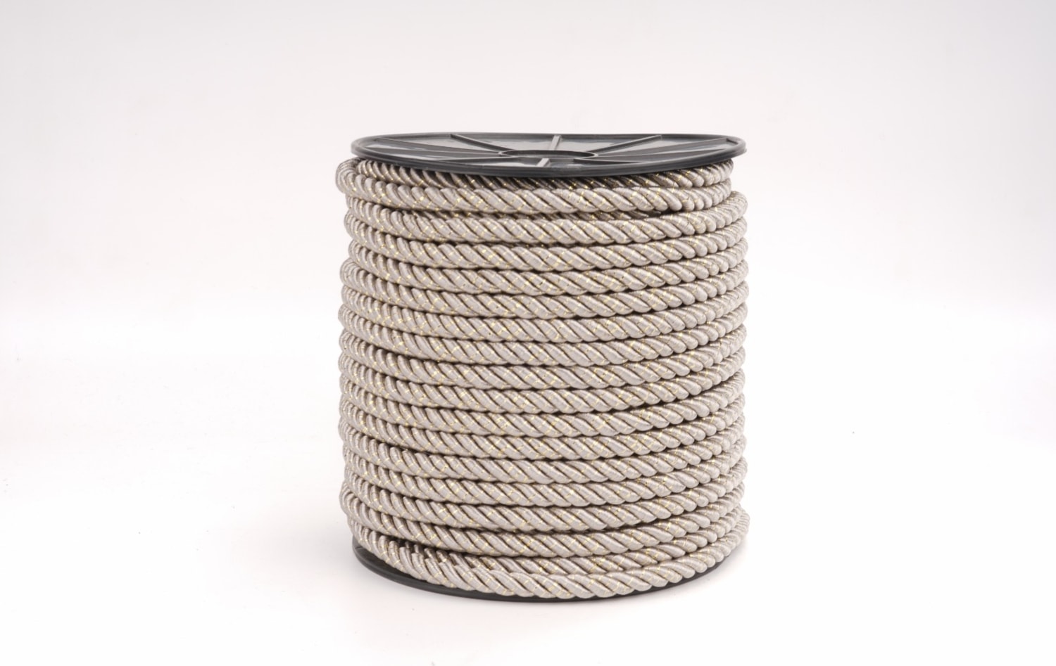 Polyester Kordon İp 10mm 50metre- Antrasit Altın Sim