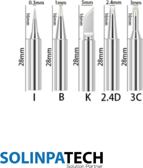 900M-T Yüksek Kalite Havya Ucu 5li Set 900M-T-K, 900M-T-I, 900M-T-3C, 900M-T-B, 900M-T-2.4D